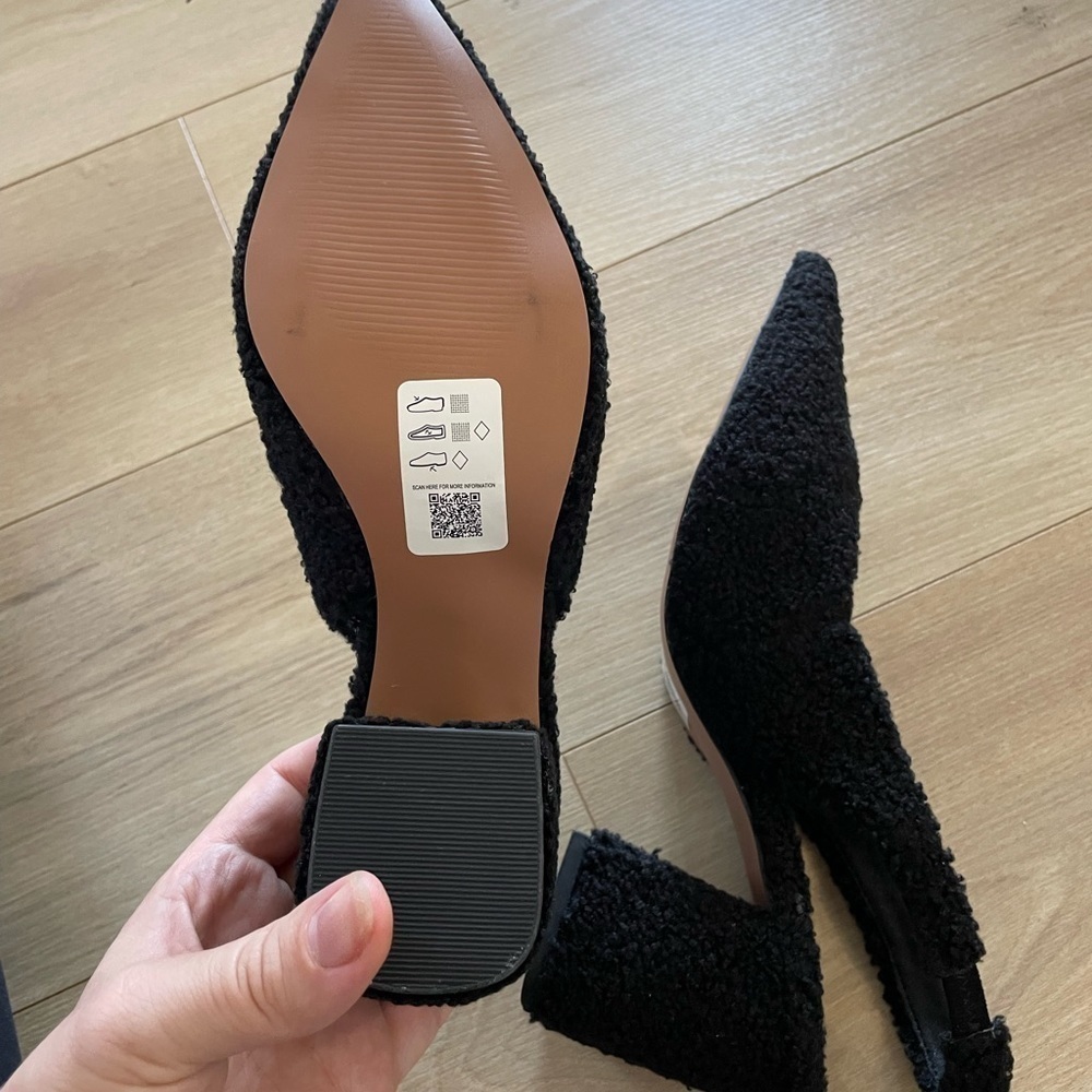 ASOS DESIGN Serina slingback block heeled shoes in black sandals size 9 new - Picture 6 of 9